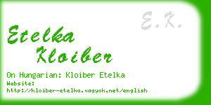 etelka kloiber business card